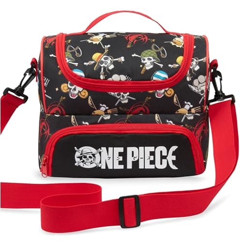 Get Trend One Piece Insulated Boys Lunch Bag with Compartments, Cooler Bag for Kids Lunch Box & Snacks, Food Carrier for School Travel & Picnics, School Supplies Anime Manga Gifts for Boys