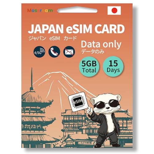 Japan eSIM Card for Travelers,15 Days Plan,Total 5GB Unlimited Data,High-Speed 4/5G, No Roaming Charges | Perfect for Japanese Trips