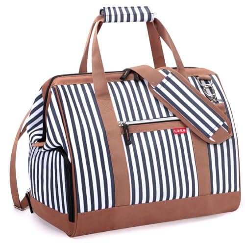 Lekesky 45L Travel Bag, Weekend Overnight Bags for Women, Shoes Compartment