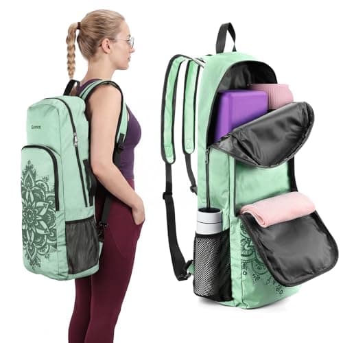 Gonex Yoga Mat Bag Convertible Backpack Blocks Carrier Wet Pocket