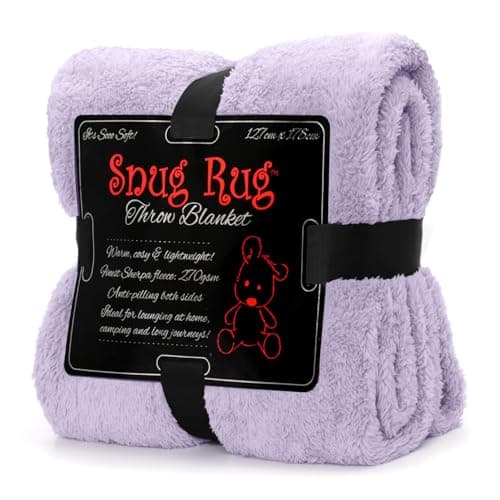 Snug Rug Lavender Blanket Sherpa Fleece Fluffy Luxury For Sofa Blankets Warm Winter Soft Throws 127 x 178cm (50"x 70")