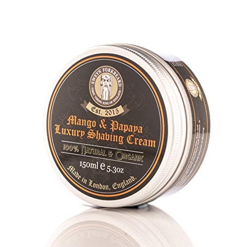 Organic Shaving Cream Mango & Papaya Sweyn Forkbeard 150ml - 100% Organic Shaving Cream for Men Made in London