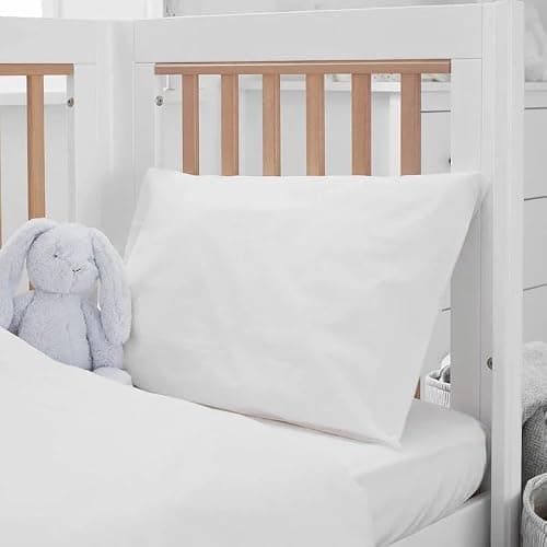 WOOLROOM Arinta Travel/Nursery Pillow Case - Expertly Woven 100% - GOTS Certified Organic Cotton - Home Essentials for Natural Better Sleep & Living - Soft Breathable Hypoallergenic Machine Washable