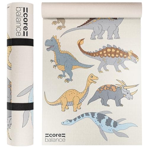 Core Balance Kids Yoga Mat, 152cm x 60cm, Dinosaur Pattern