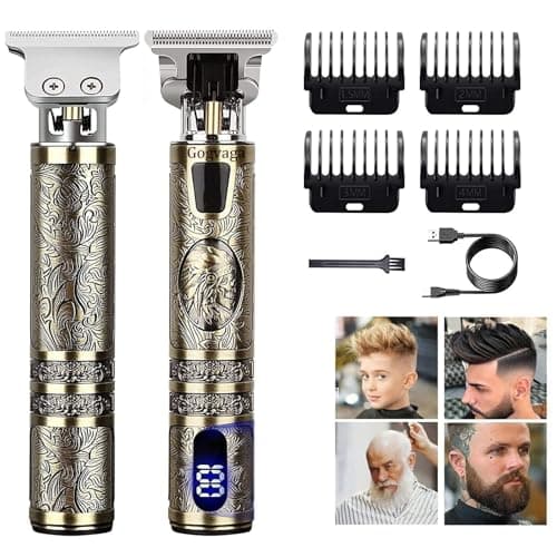 Gogvaga Beard Trimmer Hair Clippers Men, Rechargeable Cordless Hair Trimmer