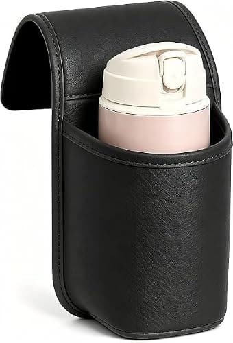 PU Leather Car Door Cups Holder, Car Cup Holder for Cars (Black)
