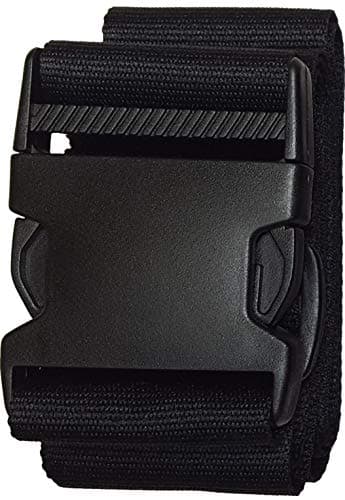 Personalised Luggage Strap with Name – Custom Embroidered Suitcase Belt 180cm x 5cm – Adjustable Travel Baggage Strap for Easy Identification – 100% Polypropylene Material (Black)