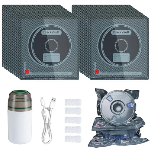 Sockywin 3D Filament Storage, 3D Printer Filament Vacuum Storage Bags with Vacuum Pump 20 Pack Light-Proof Storage Bags Vacuum Sealed for 3D Filament Keeping Dry 3D Printer Accessories