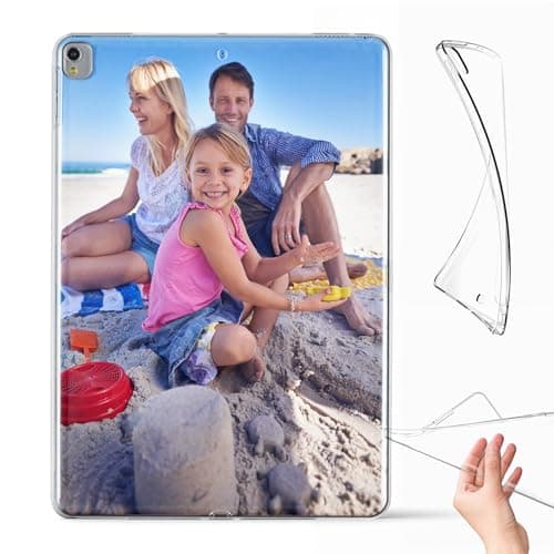 Personalised Case Compatible with All iPad models iPad 10th, 9th Gen,6th Gen, 5th Gen, Mini, Air, M2, M3 – Collage Photo Gel Clear Silicon Shockproof Cover - Personalize with ONE-PHOTO