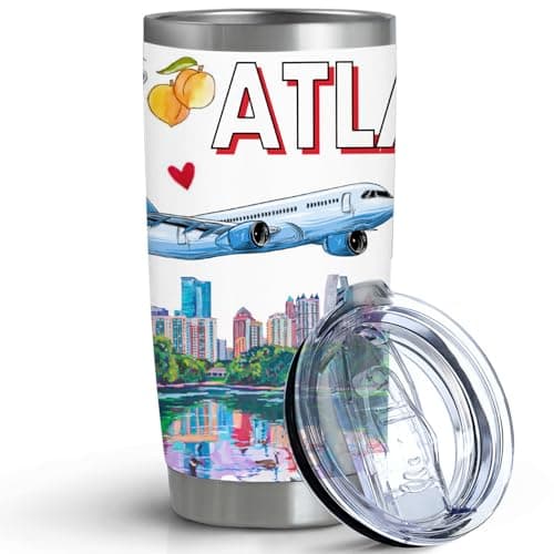 Pininerr City Travel Mug for City Lover,20oz Double Wall Tumbler Vacuum Insulated Stainless Steel Coffee Cups (Atlanta)