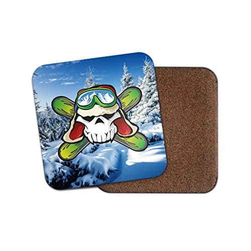 Ski Snowboard Goggles Cork Backed Drinks Coaster for Tea & Coffee #4010