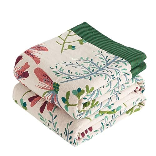 Homeeden 100% Organic Cotton Boho Throw Blanket for Sofa and Bed 130x160cm