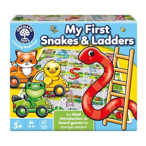 Orchard Toys My First Snakes & Ladders Family Board Game for Kids Age 3+