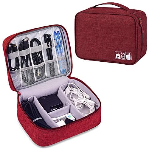 Kaxich Electronics Accessories Bag Travel Gadget Bags Portable Cable Organizer Case Waterproof Universal for Adapters Memory Cards, USB Cables