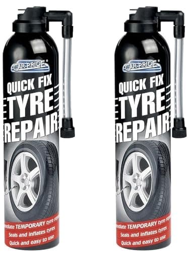 2 X QUICK FIX CAR EMERGENCY FLAT TYRE INFLATE PUNCTURE REPAIR KIT