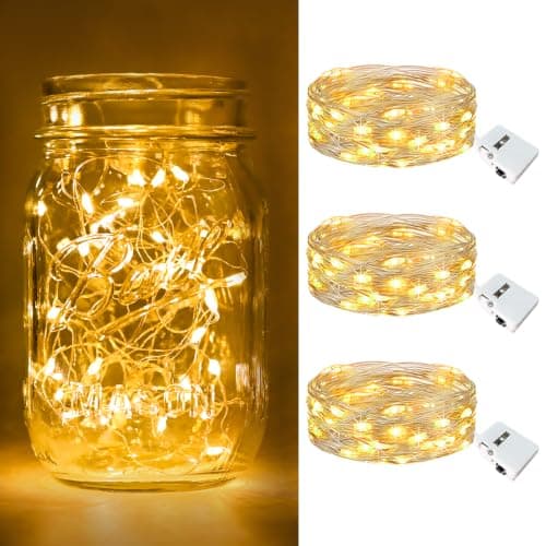 btfarm 3 Pack 3 Modes Fairy Lights Battery Operated, 2M 20 LED String Light