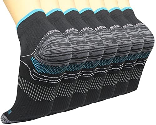 XIMISUN 7 Pairs Compression Socks for Women & Men Plantar Fasciitis Relief Foot Pain, Arch Support- Upgraded Sport Compression socks Best for Athletic Running Medical Pregnant