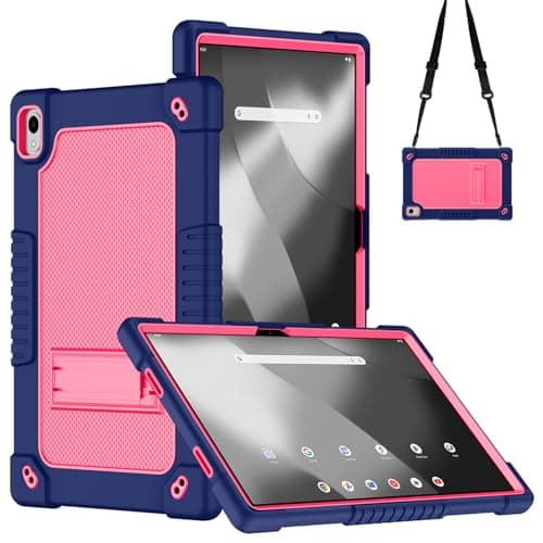 Kebiory for Onn 12.1 inch Tablet Pro 100146663 Case 2024 Friendly Case with Shoulder Strap Stand for New Walmart Onn 12.1 inch Tablet Pro 2024 Model Cover (NavyPink)