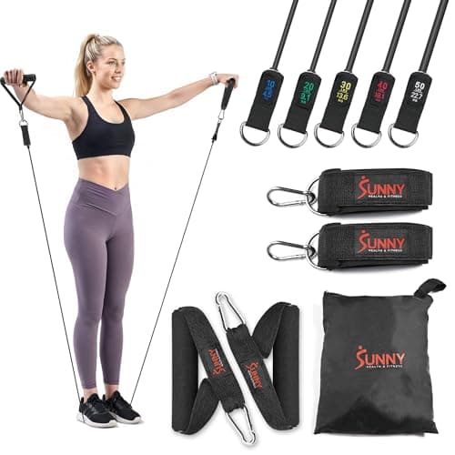 Sunny Health & Fitness Premium Resistance Band Set for Strength Training