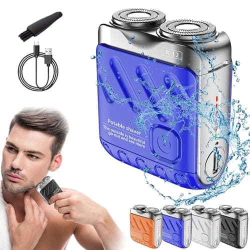 Mini Shavers for Men, Travel Shaver Portable Pocket Design Rotary Razor