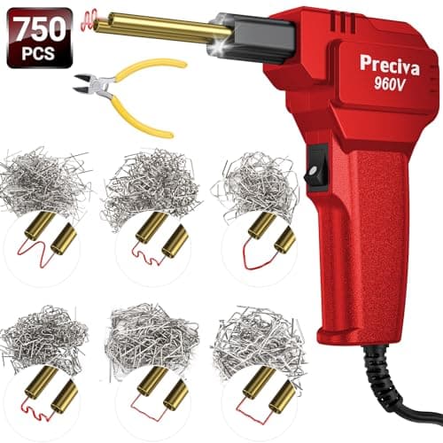 Plastic Welding Kit 50W,3s Instant Heating,4Shapes/750pcs Hot Staples