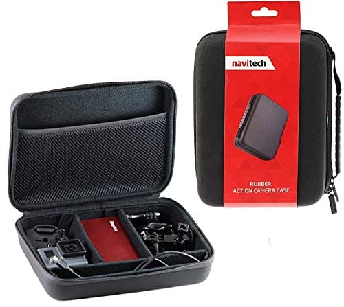Navitech Black Heavy Duty Rugged Action Camera Hard Case/Cover Compatible With The Chilli Technology Action 3 HD | CHORTAU Action Cam |Ckeyin 4K Ultra