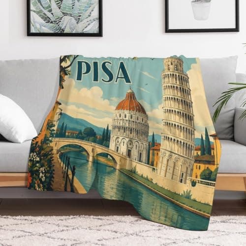 TBDUEPS Pisa Travel Soft Bed Blanket 40"x50", New Year Gift