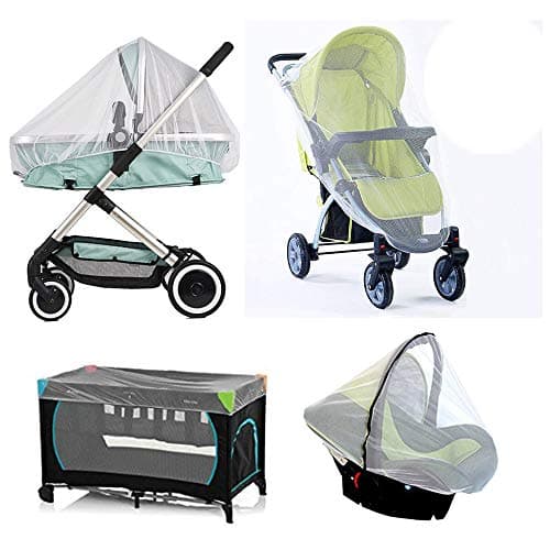 Pram Net, Universal Mosquito Fly Bug Insect Net Protection Cover for Buggy Carrycot Bed Stroller Basket Jogger Travel Cot