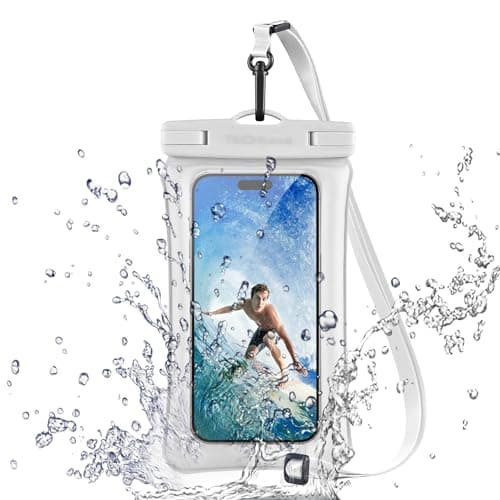 TECHGEAR Waterproof Phone Pouch, IPX8 Floating Case for Swimming, Waterproof Phone Bag with Lanyard Compatible for iPhone 17 16e 16 15 14 13, Samsung Galaxy S25 S24 S23 S22+ S21 Ultra A17 A36 A26 A16
