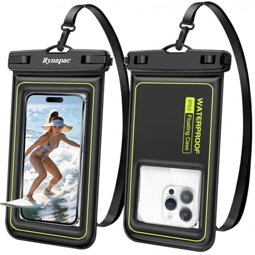 Rynapac Floating Waterproof Phone Pouch Up to 7", 2 Pack IP68 Dry Bag Case