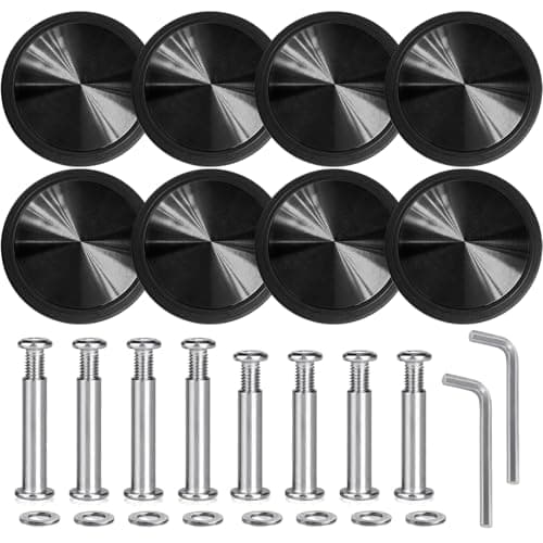 8 Pack 60mm Luggage Wheels Replacement Kit for Suitcase Caster Repair, Black-8Pcs, Suitcase & Luggage