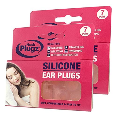 Hush Plugz Silicone Earplugs - Pack of 7 (2 Packs)