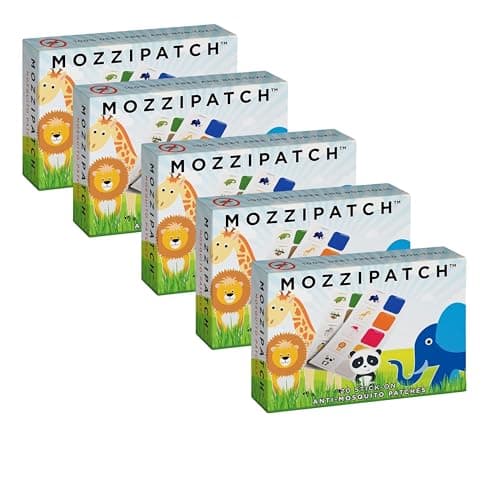 Mozzipatch Family Bundles Mosquito Patches Effective Mozzipatch Mosquito Repellent | Long-Lasting and DEET-Free | Outdoor Insect ShieldAfter Bite Patches Itch Relief Patches 100 Patches (Kids 5 Pack)