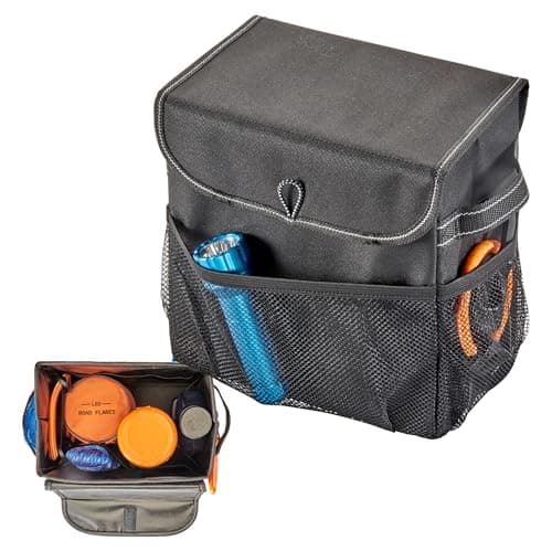 High Road Car Storage Organizer with Lid, Car Storage Box, Multipurpose Back or Front Seat Console or Trunk Organizer, Univeral Fit in All Vehicles