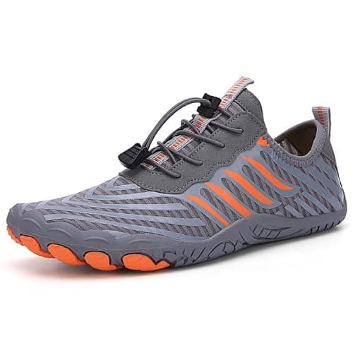 Mateju Water Shoes Mens Womens Summer Aqua Shoes Barefoot Quick Dry Lightweight Durable Sports Water Shoes for Beach Outdoor Swim Surf Walking Yoga Diving Boating Grey