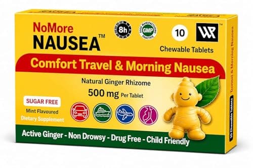 Travel Sickness Tablets - Sugar-Free Motion Sickness Tablets (10 Tablets)