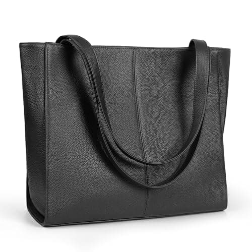 befen Black Handbags for Women Large Tote Bag with Zip for Travel