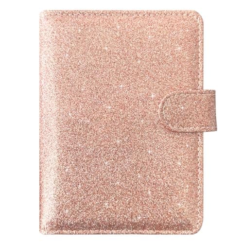 ACdream Passport Holder Cover, Protective Premium Leather RFID Blocking Wallet Travel Case for Passport/Credit Card/Air Ticket,, AA - Glitter Rose gold, 1, Rfid Wallet