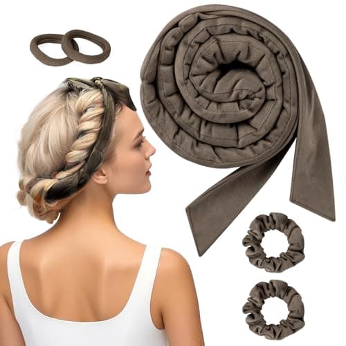 BUTBU Heatless Curlers Headband, 5PCS No Heat Hair-Curlers and Rollers