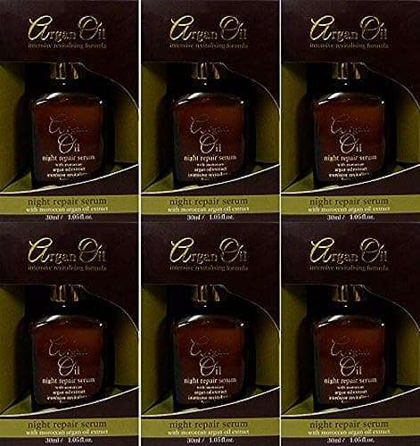 SIX PACKS of Argan Oil Night Repair Serum 30ml