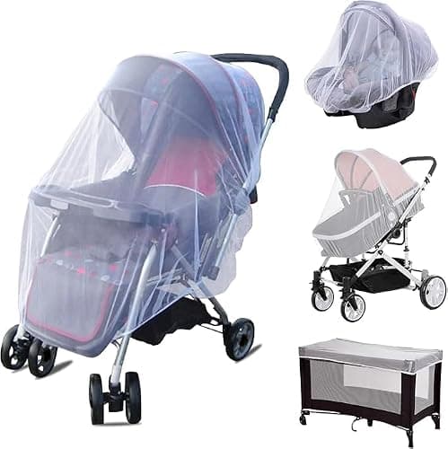 South to East Mosquito Net For Pram,Drawstring Mesh Cover with Storage Bag