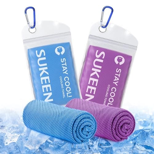 Sukeen Cooling Towel (40"x12"), Quick Dry Fitness Ice Towel for Gym, Golf, Yoga, Outdoor Work, Sports, Travel, Camping, Instant Cool for Neck and Face