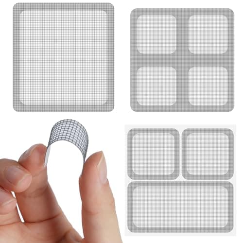 Flintronic 36Pcs Window Screen Repair Patches, Self Adhesive Fly Screens Mosquito Net Repair Patch, Strong Adhesive Fiberglass Mesh Repair Kit for Home Door Window Screen Tears Holes