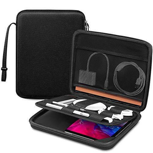 FINPAC Hard Portfolio Sleeve Case for 11-inch iPad Air (M2) 2024, Pro (M4), Pro 11, 10.9" Air 5/4, iPad 10th Gen, 10.2" 9th/8th/7th, Tablet Carrying Bag with Accessory Pocket, Black