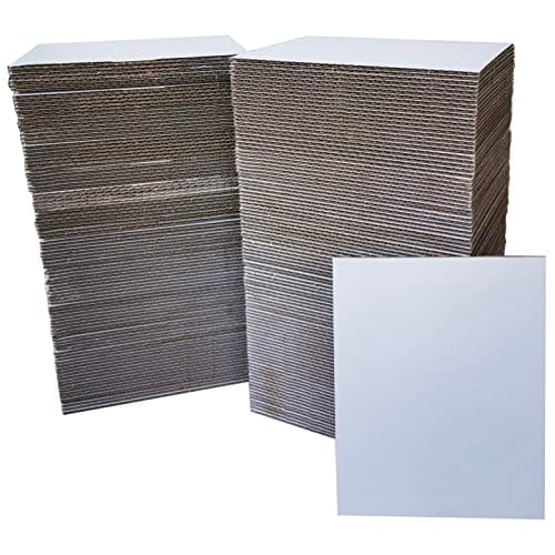 ANSSDO 200 Pack 3.5x4.5 Inch Brown Corrugated Cardboard Sheets, Premium Rigid Lightweight Inserts for Sports Card Protectors, Trading Card Folders, Shipping Stiffeners, Cardboard Dividers