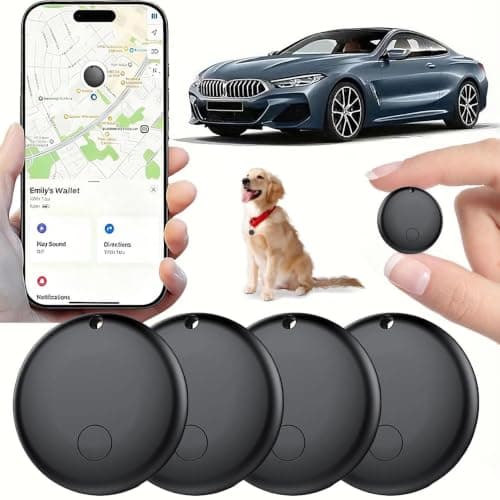 GPS Tracker Tag for Vehicles Work with Apple Find My (iOS only), Car Tracker No Monthly Fee or Subscription, Global Coverage Mini Air Tracker Device for Kid Dog Cat Luggage Bike