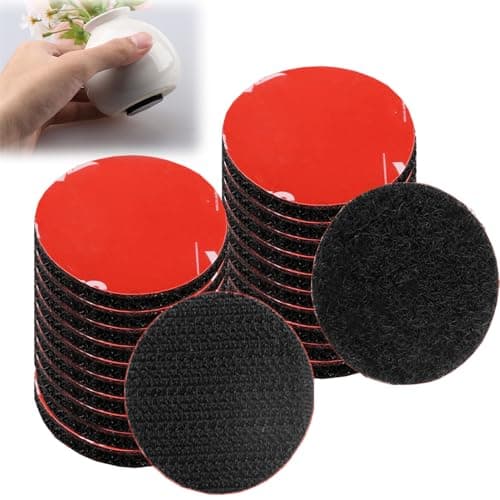3M VHB Self Adhesive Velcro Pads, OIHCAZ 20 Pack Waterproof Heavy Duty Hook and Loop Sticky Dot (Φ3cm), Shooting Strong Sticky Hook Velcro Tapes for Home Car Outdoor Wood Phone Holder