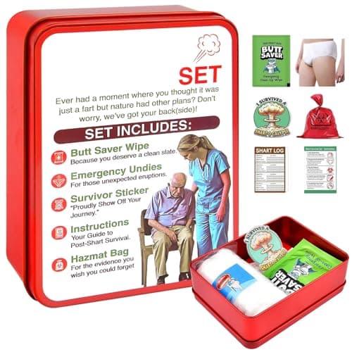 Funny Shart Survival Kit, Emergency Survival Kit with Disposable Underwear