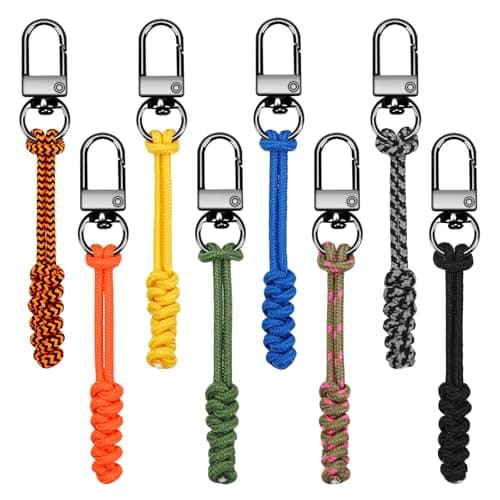 NOVWANG 8-Pack Black Zipper Pulls Detachable Zipper Replacement Zippers Repair Tab Kit for Backpacks Purse Luggage Jackets Suitcases Handbags Clothing Accessories