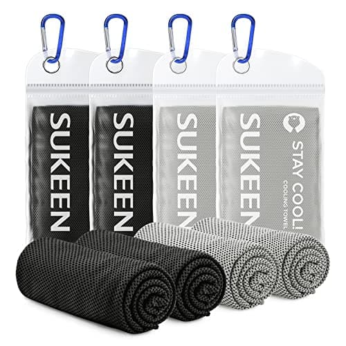 Sukeen Cooling Towel (40"x12"), Quick Dry Fitness Ice Towel for Gym, Golf, Yoga, Outdoor Work, Sports, Travel, Camping, Instant Cool for Neck and Face